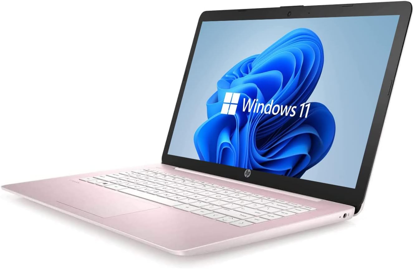 HP Newest 14" HD Laptop, Windows 11, Intel Celeron Dual-Core Processor Up to 2.60GHz, 4GB RAM, 64GB SSD, Webcam, Dale Pink(Renewed) (Dale Pink) - Image 3