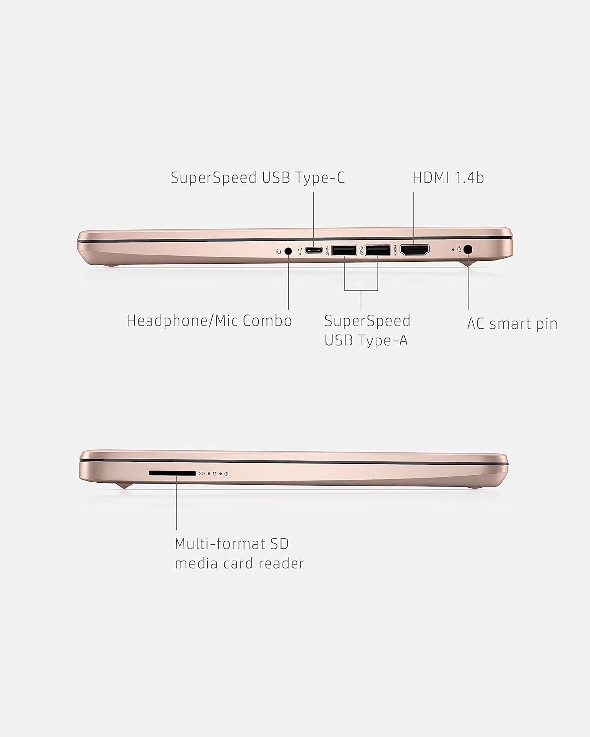 HP Stream 14-inch Laptop for Student and Business - Intel Quad-Core Processor, 16GB RAM, 320GB Storage (64GB eMMC + 256GB Card), 1-Year Office 365, Webcam, 11H Long Battery Life, Wi-Fi, Win11 H in S - Image 7