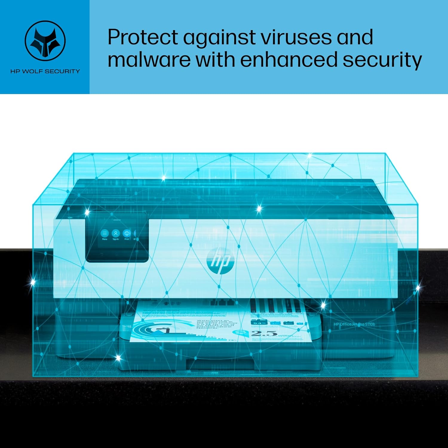 HP OfficeJet Pro 9110b Wireless Color Inkjet Printer, Print, Duplex Printing Best-for-Office (5A0S1A) - Image 10