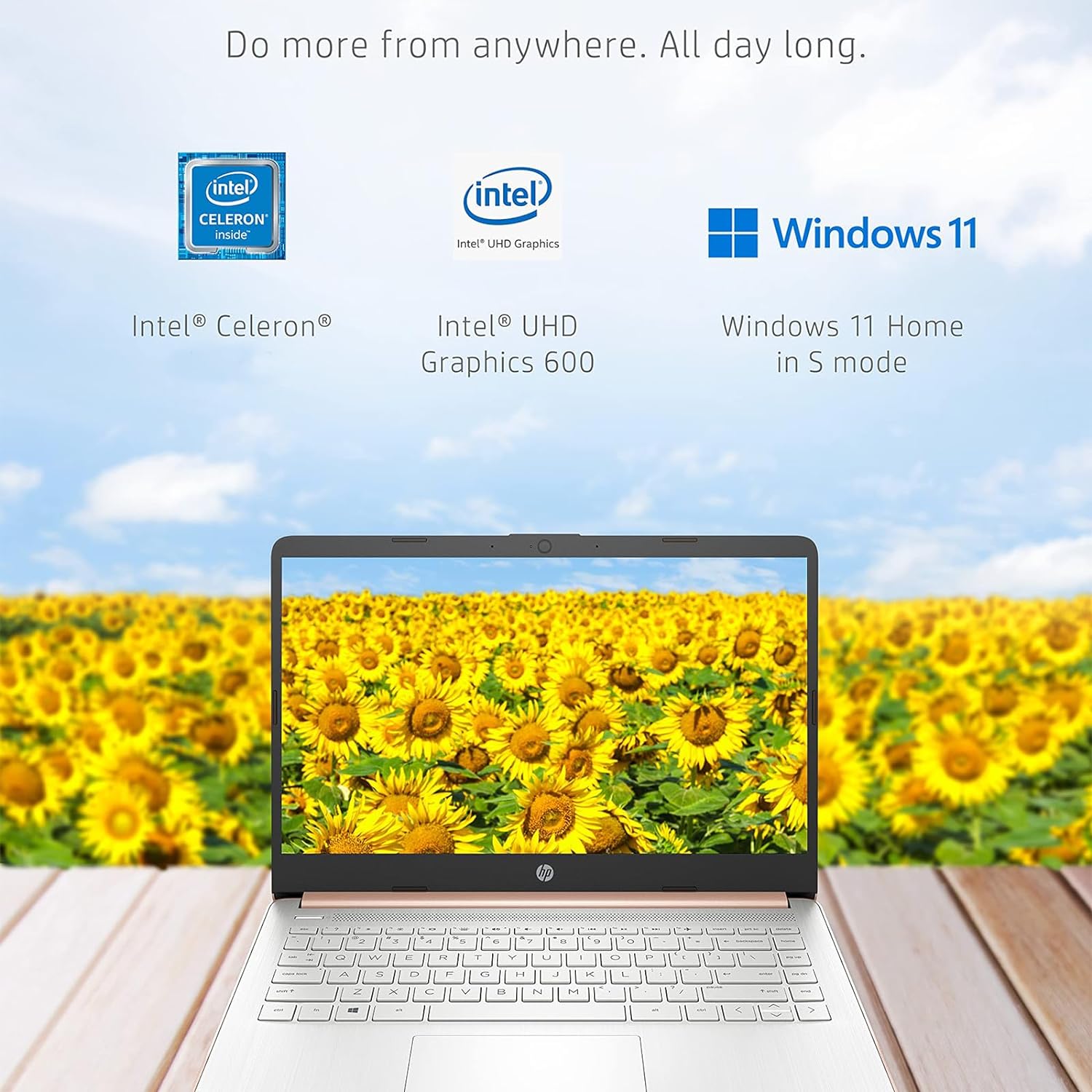 HP Stream 14-inch Laptop for Student and Business - Intel Quad-Core Processor, 16GB RAM, 320GB Storage (64GB eMMC + 256GB Card), 1-Year Office 365, Webcam, 11H Long Battery Life, Wi-Fi, Win11 H in S - Image 6