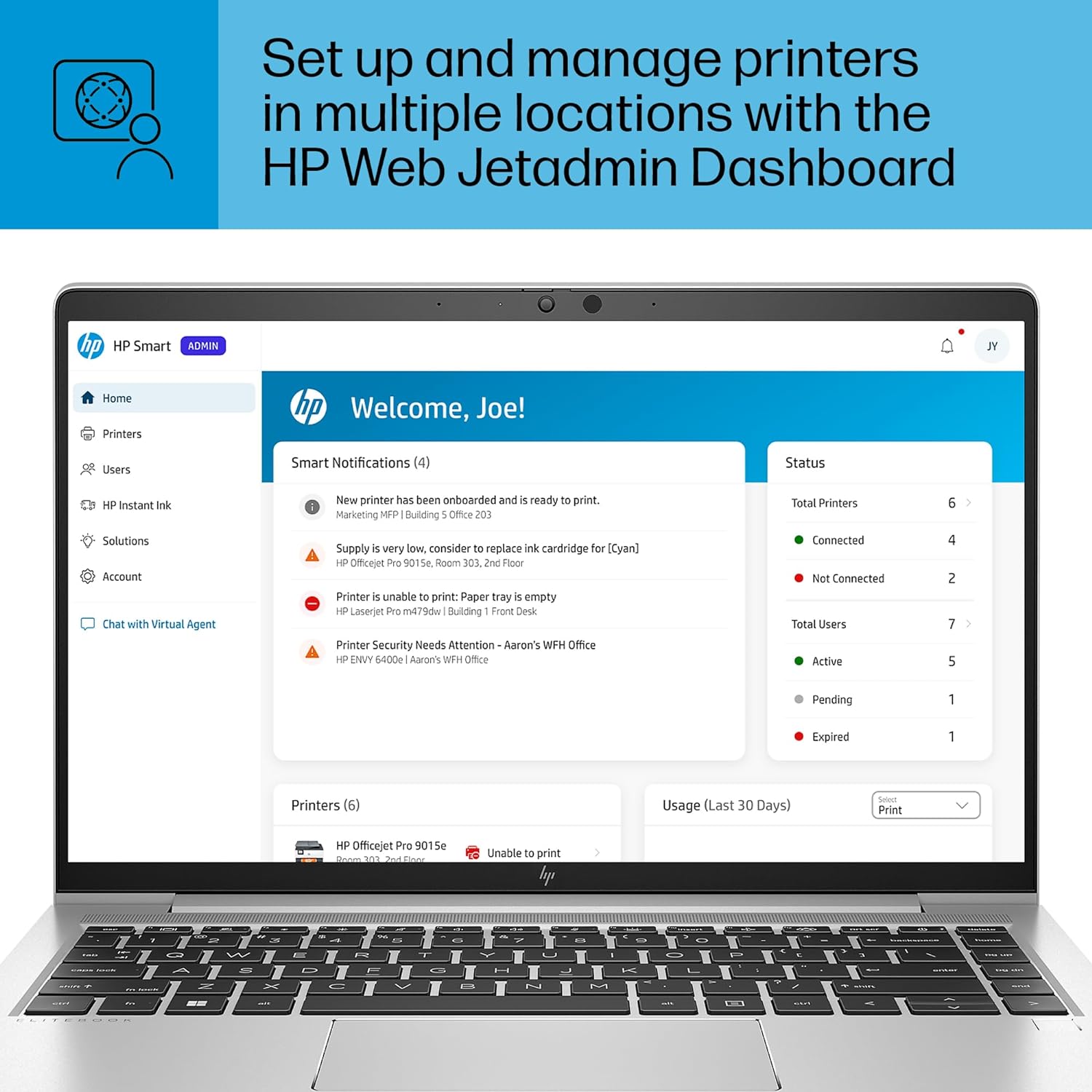 HP OfficeJet Pro 9110b Wireless Color Inkjet Printer, Print, Duplex Printing Best-for-Office (5A0S1A) - Image 11