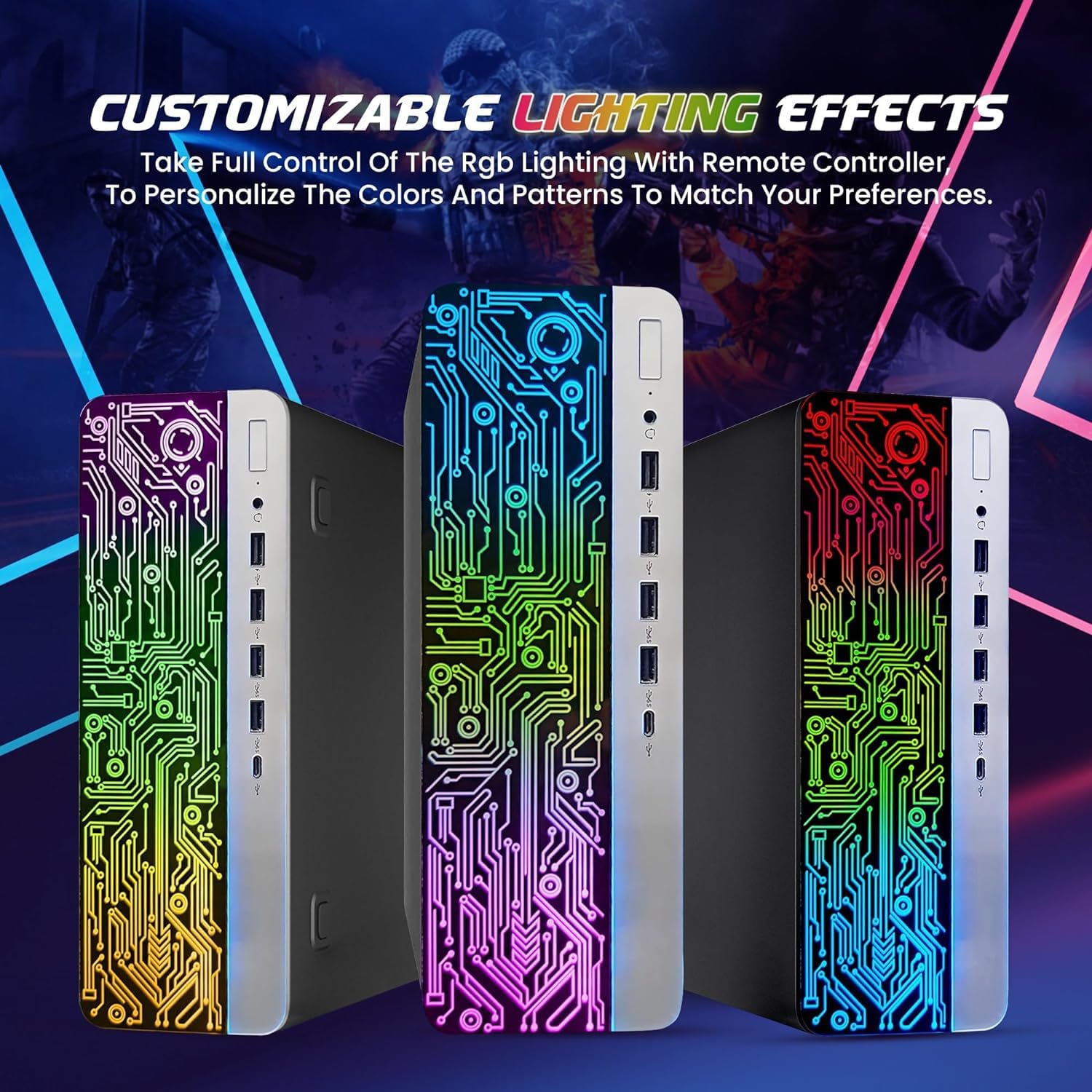 HP ProDesk Desktop RGB Computer PC Intel i5-6th Gen. Quad-Core Processor 16GB DDR4 Ram 1TB SSD, 22 Inch Monitor, Gaming Keyboard and Mouse, Speakers, Built-in WiFi, Win 10 Pro (Renewed), 600 G3 - Image 2