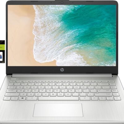 HP 14″ Laptop Ultral Light for Students and Business, Quad-Core Intel Celeron Processor, 8GB RAM, 192GB Storage (128GB eMMC + 64GB Ghost Manta SD Card), HDMI, WiFi, USB-A&C, Win 11