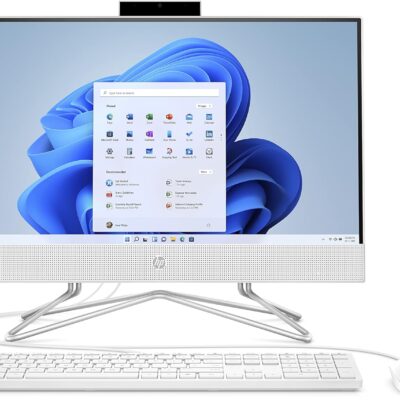 HP 21.5″ All-in-One Desktop, Intel Pentium Silver J5040 Processor, Intel UHD Graphics 605, 4 GB RAM, 128 GB Storage, Windows 11 Home (22-dd0120, 2021),Snow white